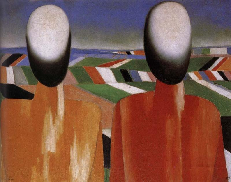 Kasimir Malevich Two Peasants Spain oil painting art